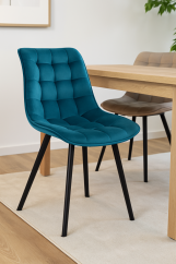 Set 4 kusů jídelní židle NIKI tyrkysová
