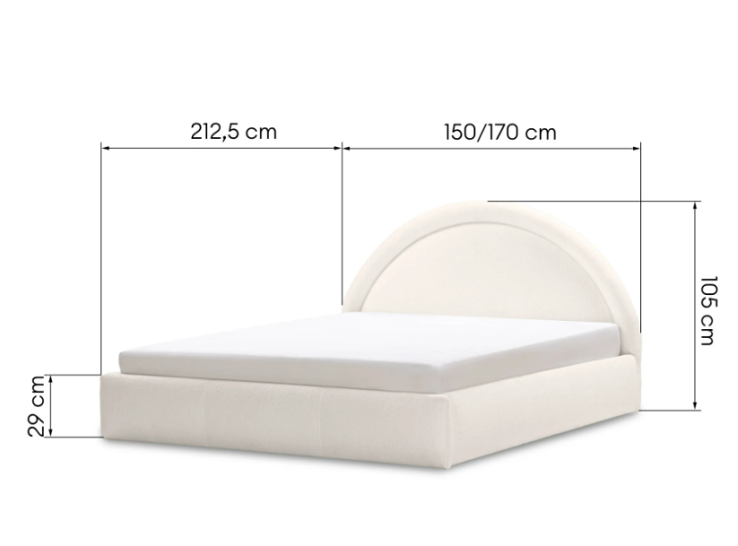 Čalouněná postel RENDY 160x200 béžová