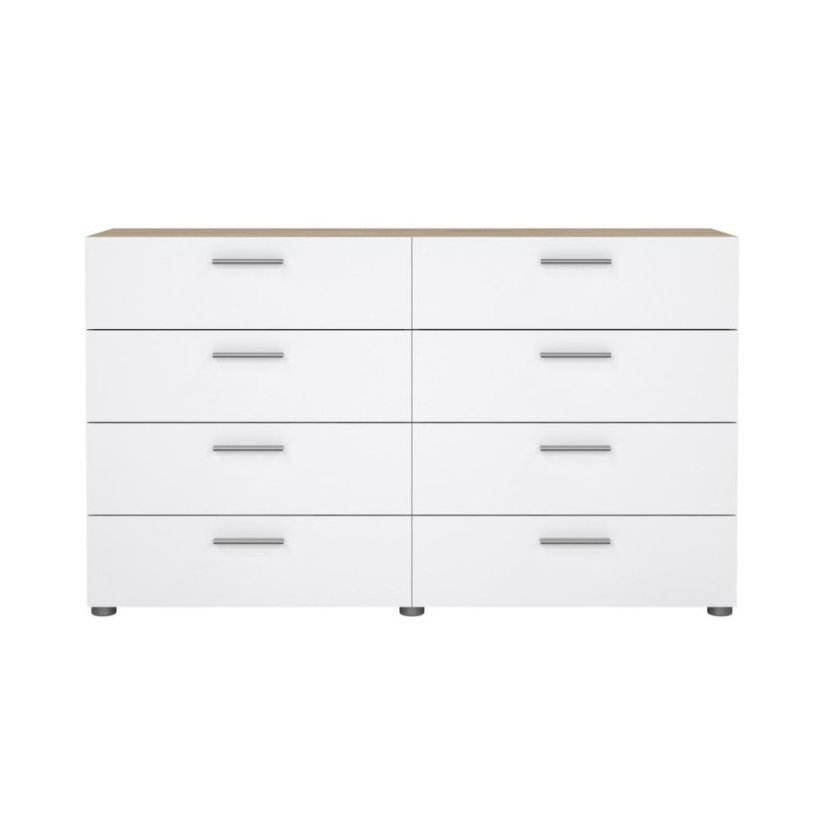 Komoda Pedro 509 dub sonoma/bílý lesk