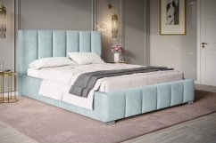 Čalouněná postel BED 1 140x200 modrá