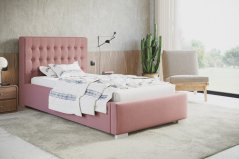 Čalouněná postel BED 2 90x200 růžová