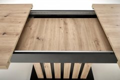 Rozkládací jídelní stůl LAMELLO 130(180)x80 dub artisan/černý