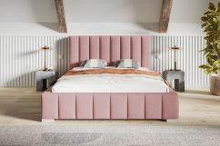 Čalúnená posteľ BED 10 200x200 ružová