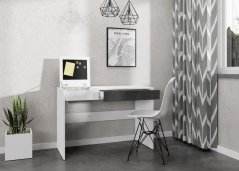 Pracovný stôl SONORA biela/grafit