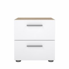 Noční stolek Pedro 500 dub sonoma/bílý lesk