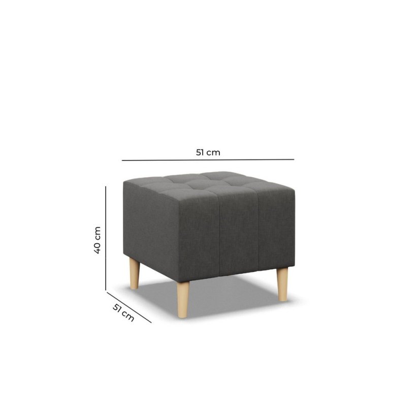 Podnožka ELMA 50x50 tmavo sivá
