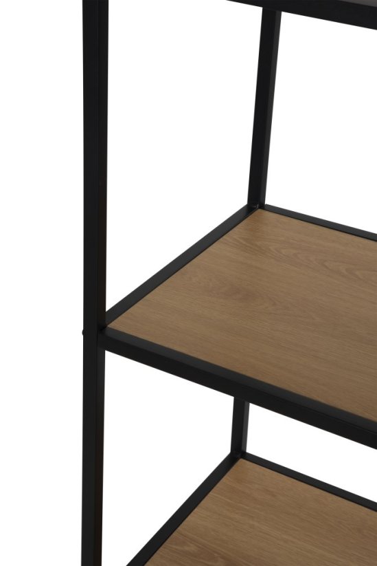 Regálová knihovna ARCANA 400275 přírodní/černá