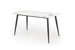 Jedálenský stôl EMILIO 140x80 biely/čierny - výpredaj skladu