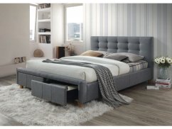Čalouněná postel ASCOT šedá 160X200