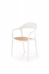 Židle K530 bílá/přírodní