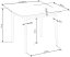 Rozkládací jídelní stůl BARRET 90(190)x80 bílý mat/dub lefkas