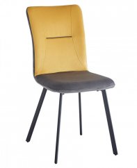 Čalúnená stolička VLADO žltá/sivá