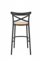 Barová stolička H111 čierna/hnedá