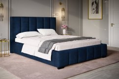Čalouněná postel BED 1 200x200 tmavě modrá