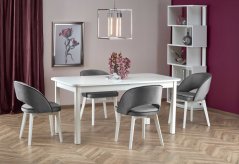 Rozkladací jedálenský stôl FLORIAN 160(228)x90 biely