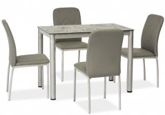 Jedálenský stôl DAMAR sivý 100x60