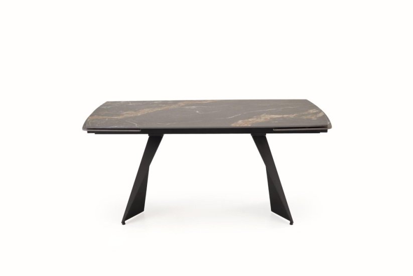 Rozkladací jedálenský stôl ARMANI 165(241)x90 čierny mramor/čierna