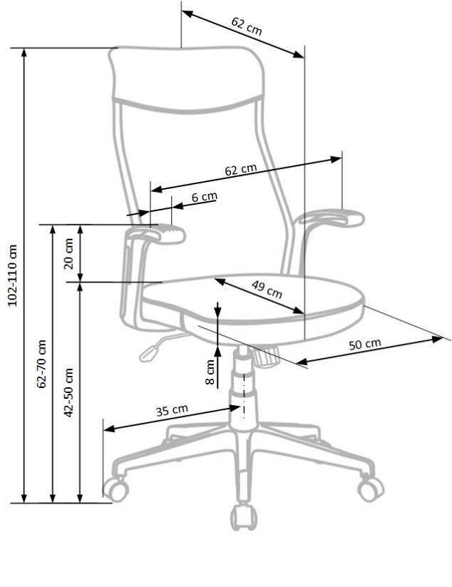 Kancelářská židle ARCTIC šedá