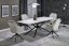 Rozkladací jedálenský stôl VITORINO 160(220)x90 biely mramor/čierna