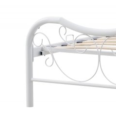Kovová posteľ FABRIZIA 90x200 sivá/biela