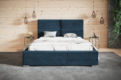 Čalúnená posteľ BED 3 200x200 modrá