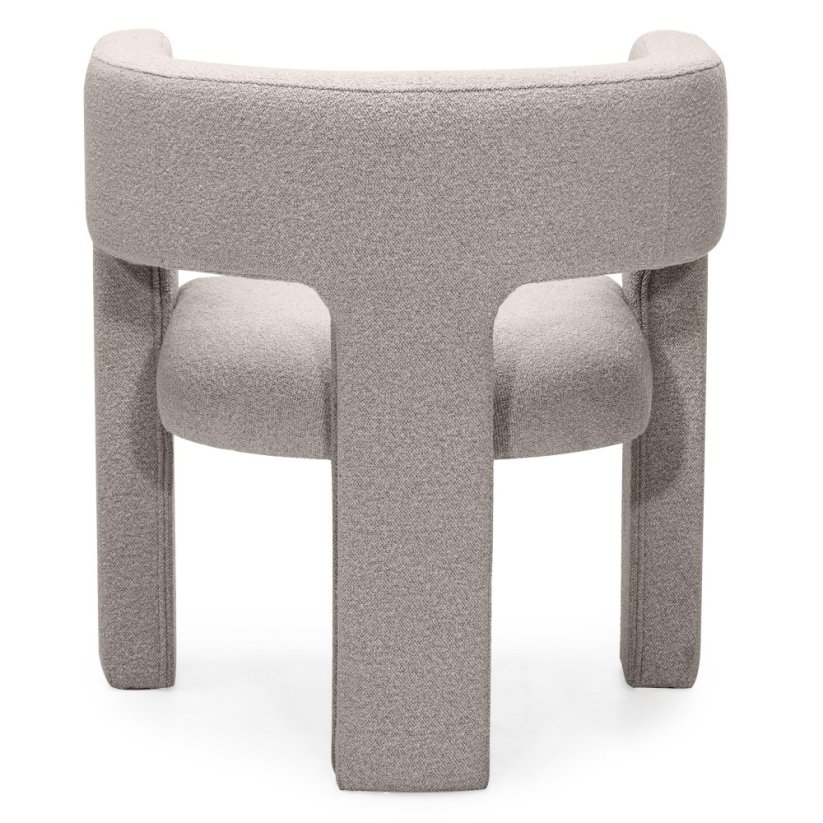 Čalúnené kreslo ZORA LOOP svetlo sivé