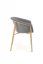 Jedálenská stolička / kreslo K489 sivá