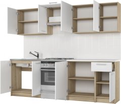 Kuchynská linka DARIA 240 dub sonoma/biela