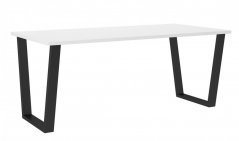 Jedálenský stôl KAISARA čierna/biela 185x90