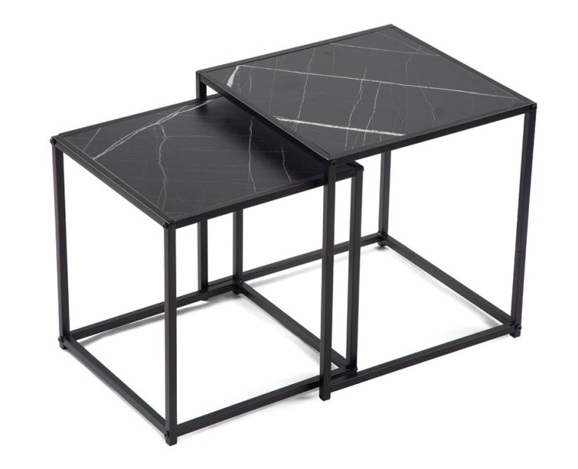 Konferenční stolek DUETTA - sada 2 ks černá