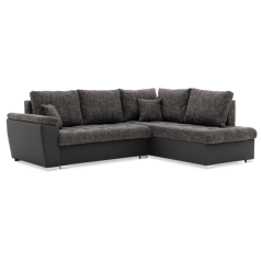 Sedacia súprava VEGAS 245/190 PRAVÁ tmavo sivá/čierna