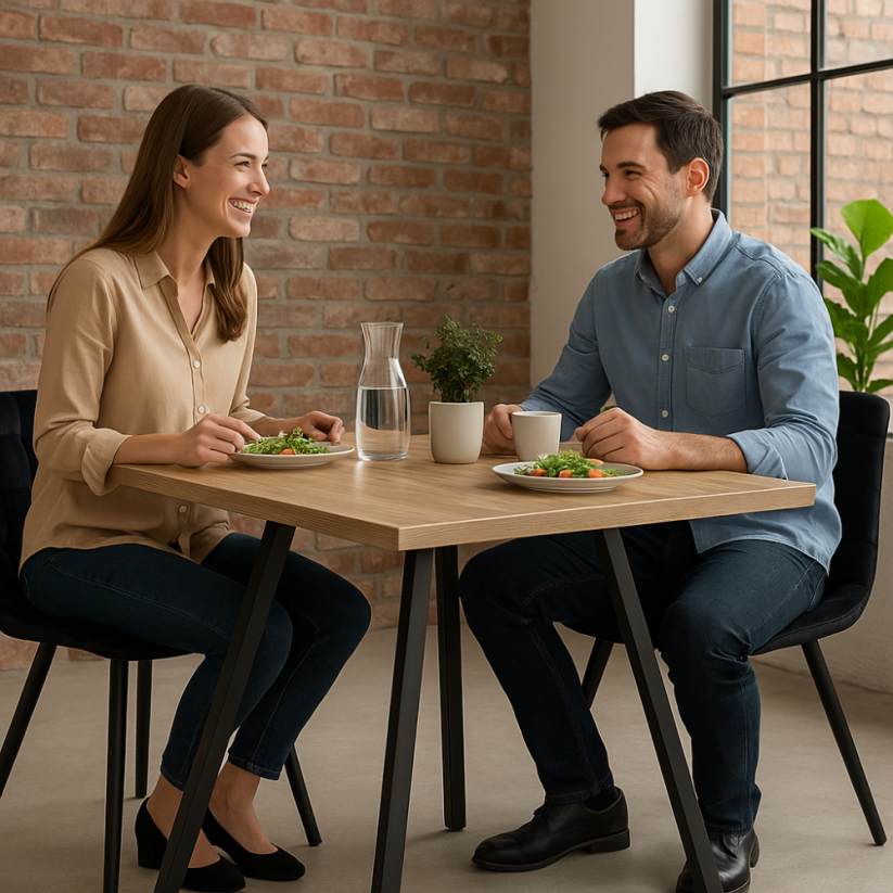 Set 6 kusů jídelní židle NIKI černá