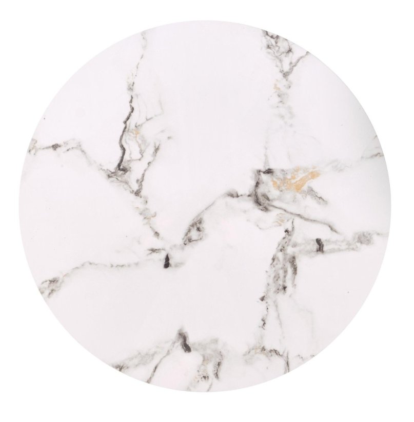 Konferenčný stolík FATIMA - sada 2 ks biely mramor/čierny