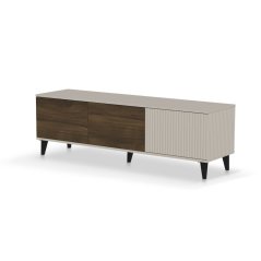 Televízny stolík RANDOM 2 RTV-1 150 cm kašmír/orech/čierna