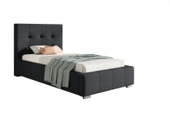 Čalouněná postel BED 5 90x200 tmavě šedá
