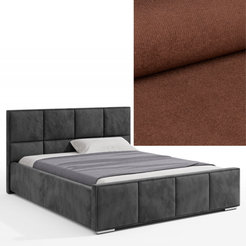 Čalouněná postel BELLA 120x200 výběr z barev - Výběr potahové látky (MD): KRONOS_28