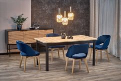 Rozkladací jedálenský stôl FLORIAN 160(228)x90 dub artisan/čierny