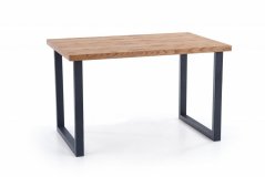 Rozkladací jedálenský stôl HORUS 126(206)x80 svetlý dub/čierny