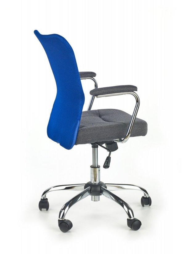 Dětská otočná židle ANDY šedá/modrá