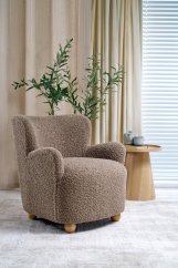 Čalúnené relaxačné kreslo CLAUDIO cappuccino