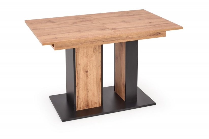 Rozkladací jedálenský stôl DOLOMIT 130(175)x85 dub wotan/čierny