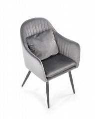 Jedálenská stolička / kreslo K464 sivá