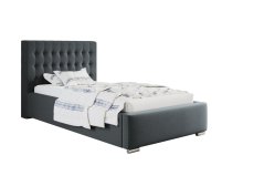 Čalouněná postel BED 2 90x200 tmavě šedá