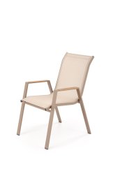 Kovové zahradní křeslo HOVER béžová / cappuccino