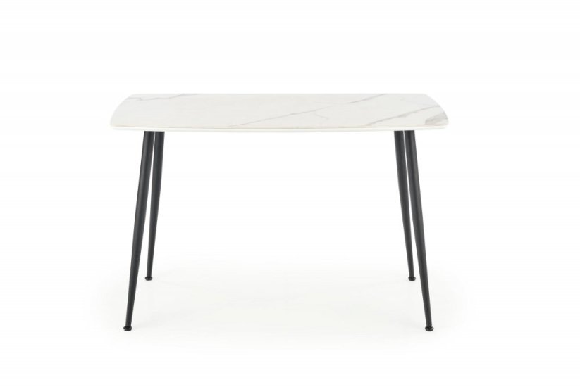 Jídelní stůl MARCO 120x70 bílý mramor/černý