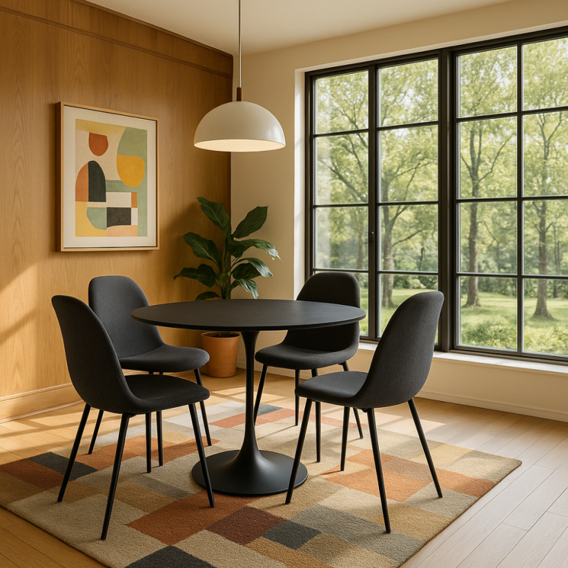 Okrúhly jedálenský stôl ORBIS 100 čierna