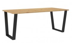 Jídelní stůl KAISARA černá/artisan 185x90