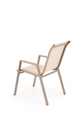 Kovové zahradní křeslo HOVER béžová / cappuccino