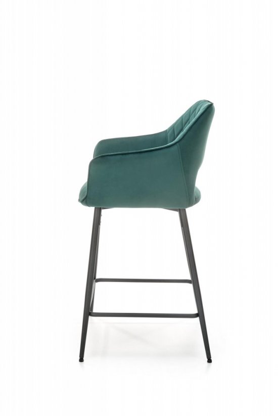 Barová stolička H107 tmavo zelená