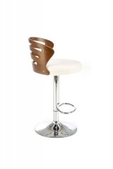 Barová stolička H109 krémová/orech